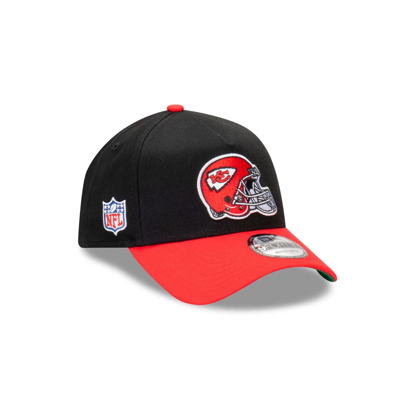 Kansas City Chiefs Hat - Rivalry Black Red 2-Tone 9Forty A-Frame NFL Snapback Cap - New Era